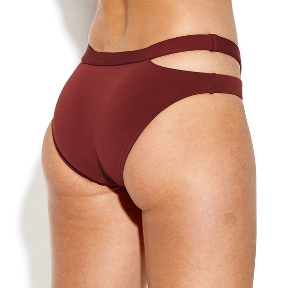 NWT Seafolly X Revolve Active Split Band Hipster in Plum - Picture 2 of 14